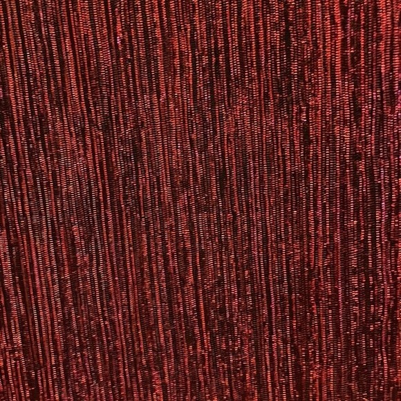 CeCe Metallic Tie-Sleeve V-Neck Blouse Red Size Small - Picture 6 of 7